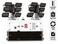 Передвижная мачта освещения TRIME X-Double 12х320 светодиодная